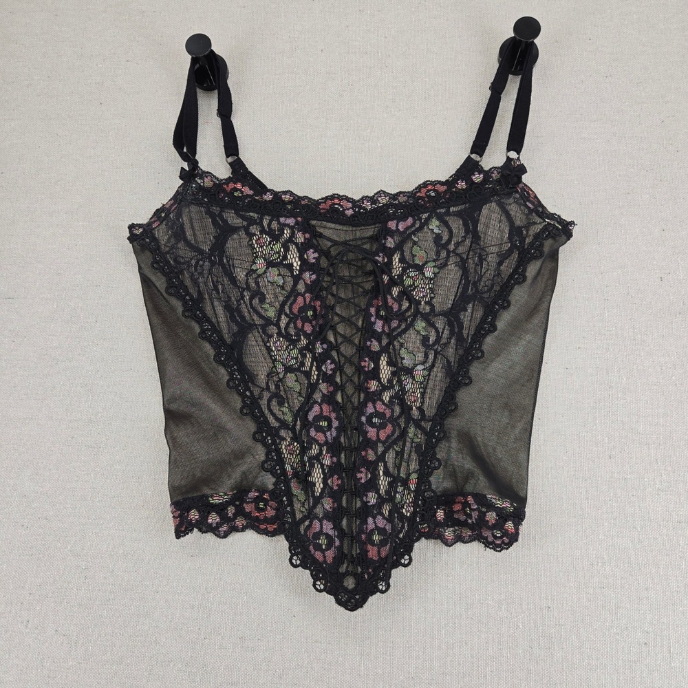 Vintage Catwalk Collection London Lace Up Corset Top Y2K Grunge Fairy - Picture 3 of 16